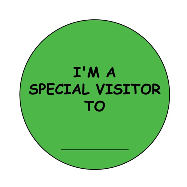 Visitor Pass - Special Visitor 1-15/16" circle